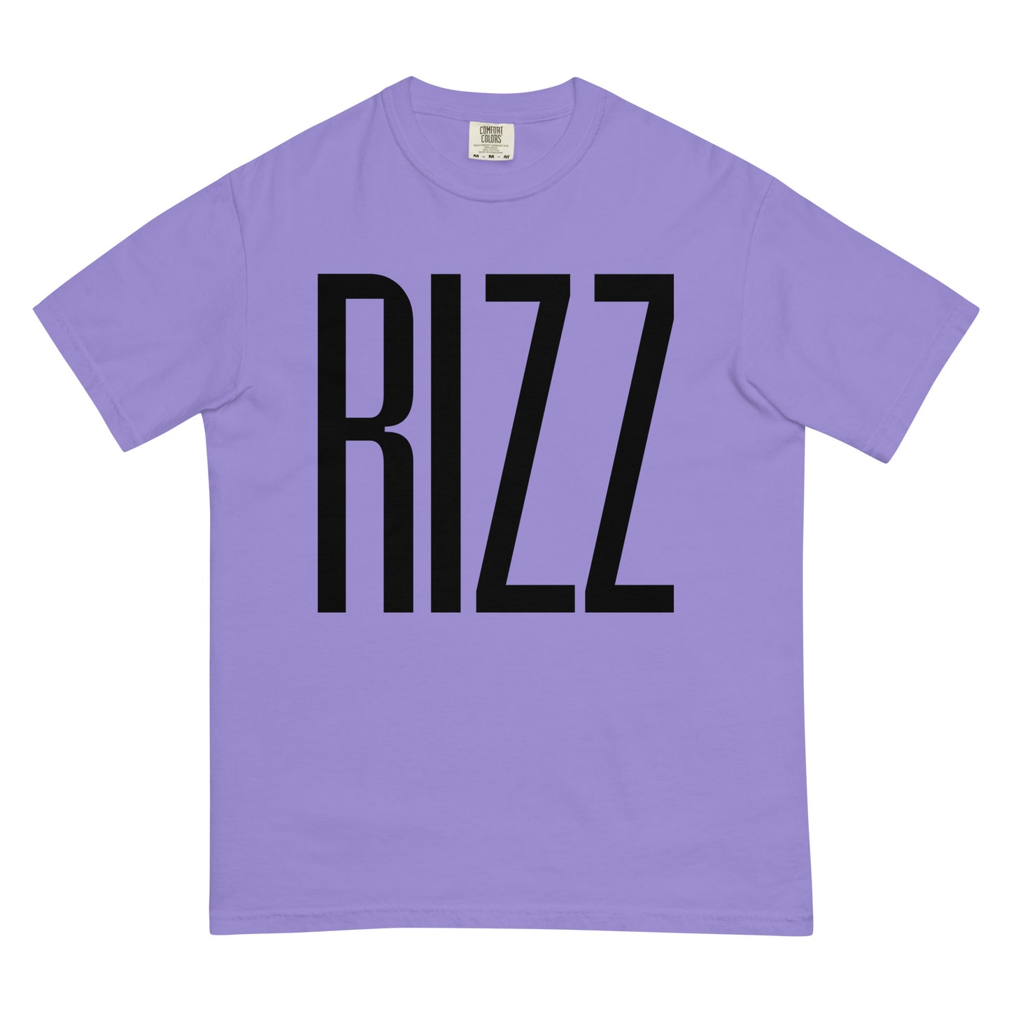 RIZZ Black Lettering Men’s garment-dyed heavyweight t-shirt