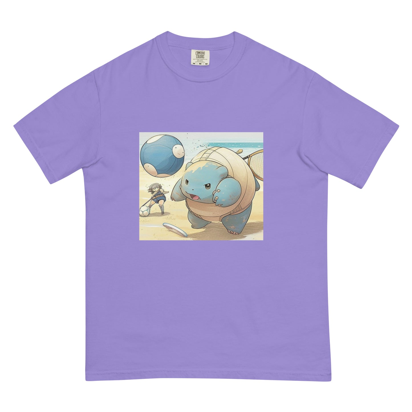 Blastoise at the Beach Men’s garment-dyed heavyweight t-shirt