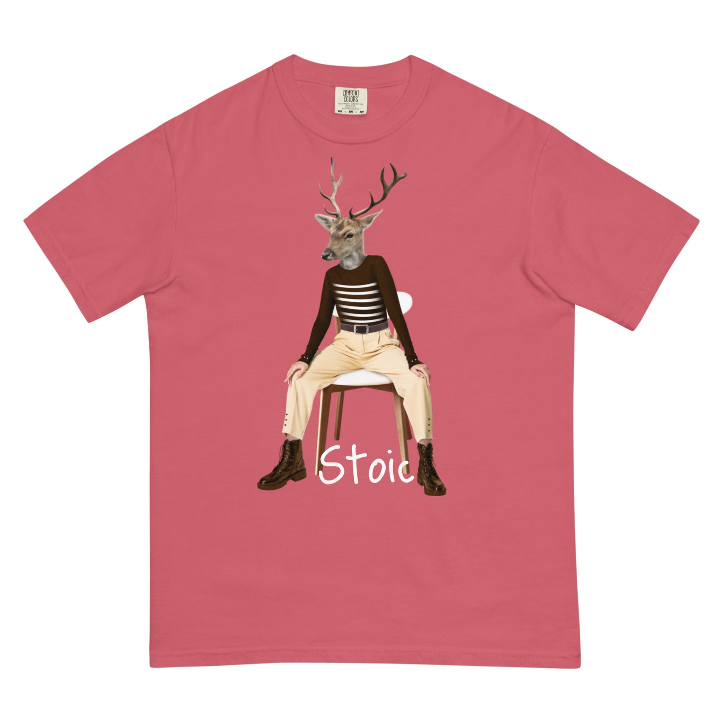 Stoic Weird Human Deer heavyweight t-shirt