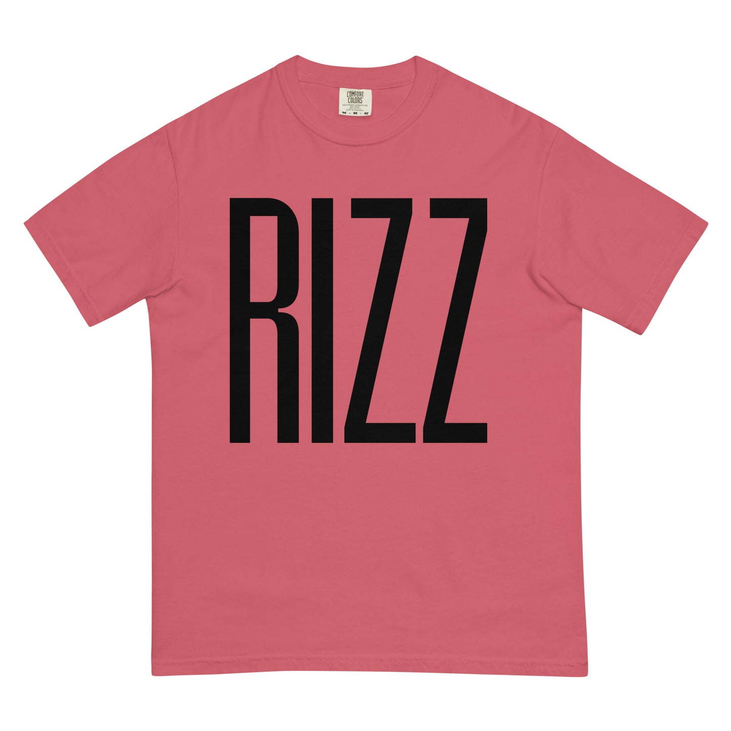 RIZZ Black Lettering Men’s garment-dyed heavyweight t-shirt