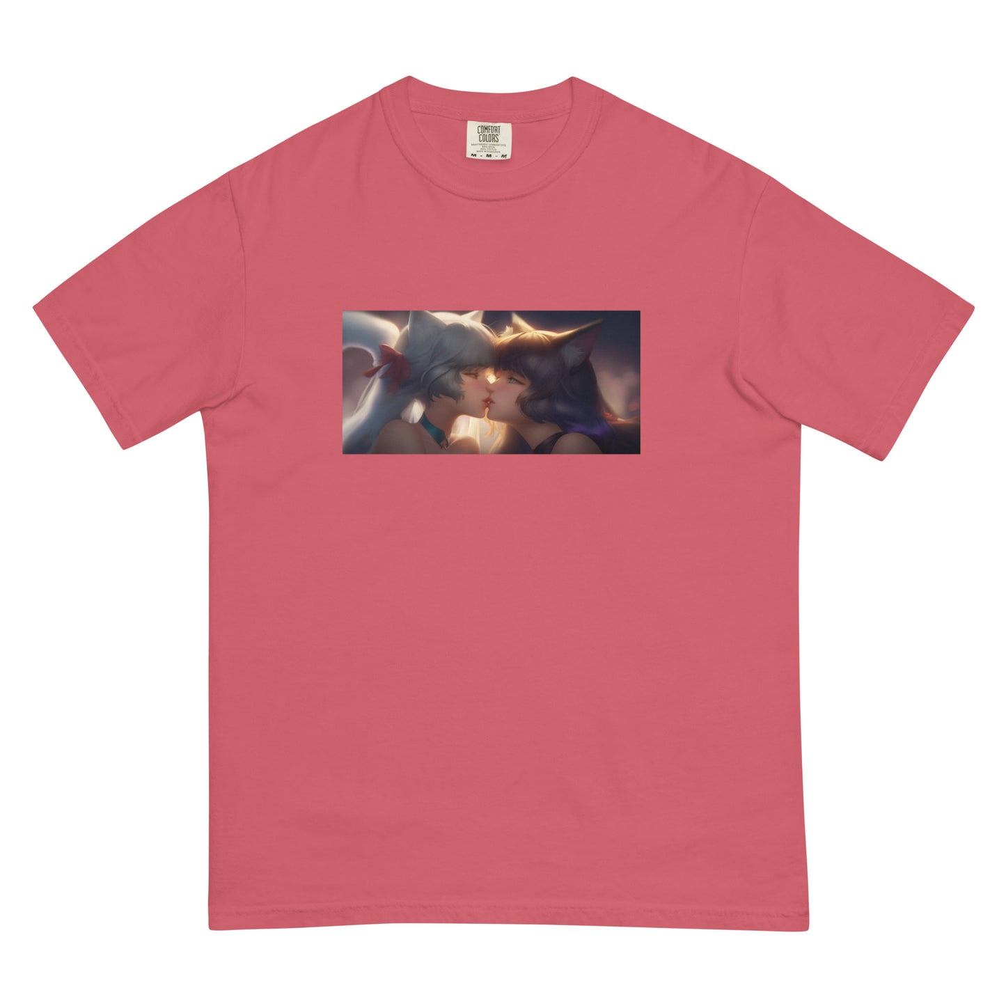 Kitty Waifus Kissing Men ’s garment-dyed heavyweight t-shirt