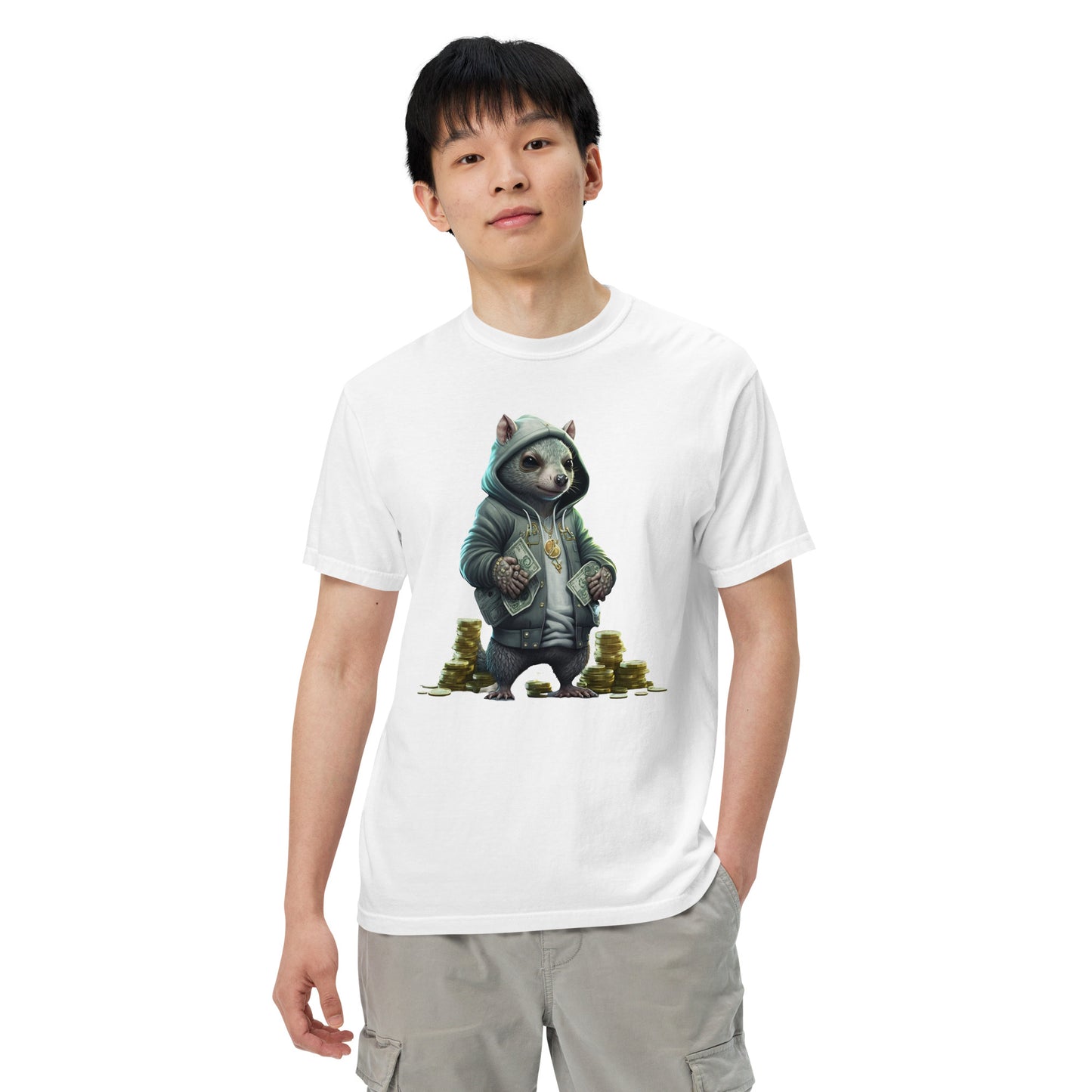 Slick Squirrel Men’s garment-dyed heavyweight t-shirt