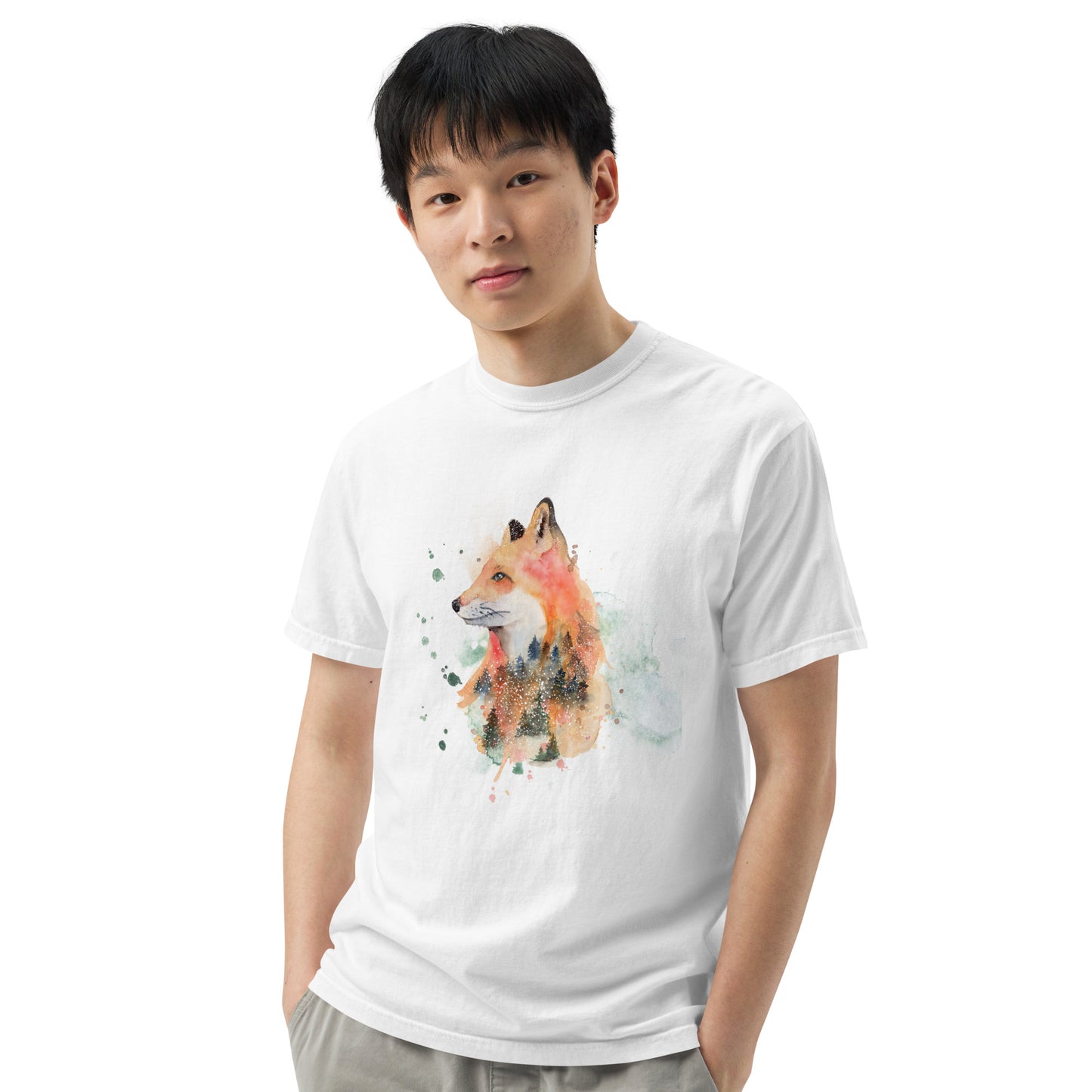 Fox of the Forest Men’s garment-dyed heavyweight t-shirt