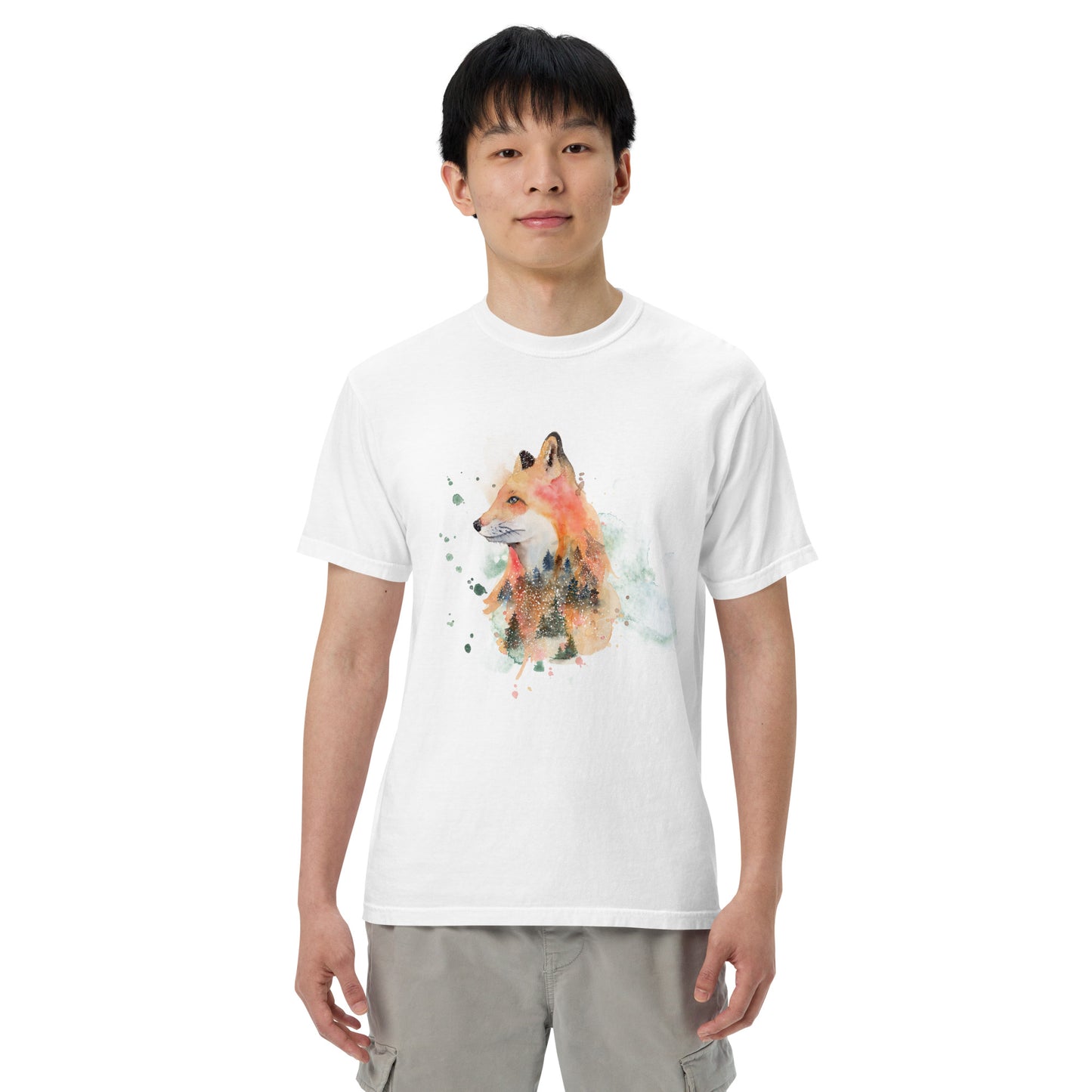 Fox of the Forest Men’s garment-dyed heavyweight t-shirt