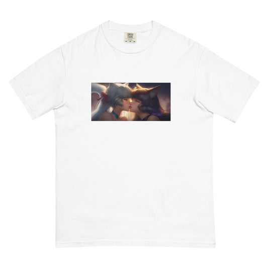 Kitty Waifus Kissing Men ’s garment-dyed heavyweight t-shirt