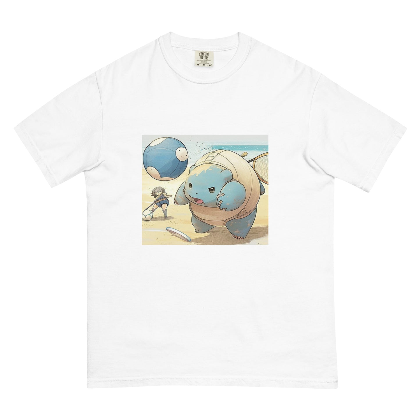 Blastoise at the Beach Men’s garment-dyed heavyweight t-shirt