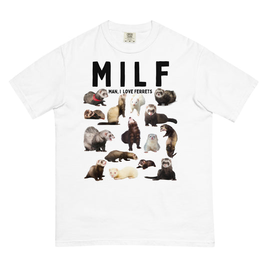 MILF Man, I Love Ferrets Men’s garment-dyed heavyweight t-shirt