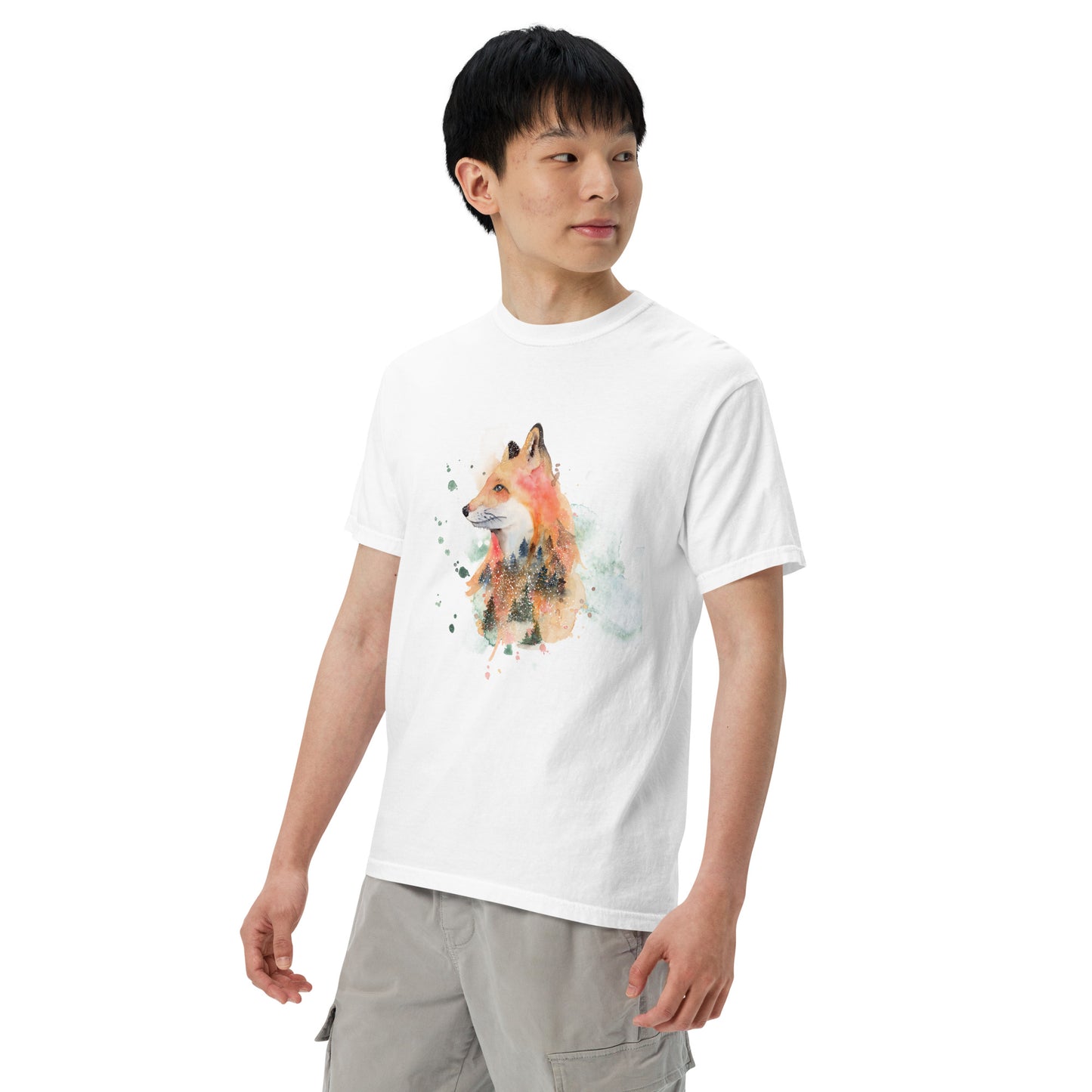 Fox of the Forest Men’s garment-dyed heavyweight t-shirt