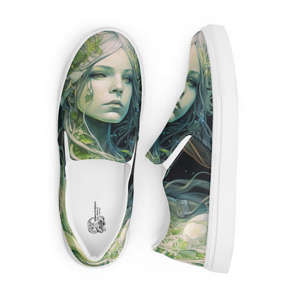 HANDMADE Earth Goddess #1 Men’s slip-on Slides canvas shoes