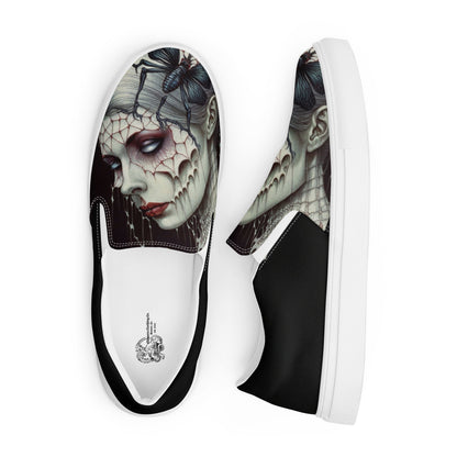 HANDMADE Gothic Beauty Men’s slip-on slides canvas shoes