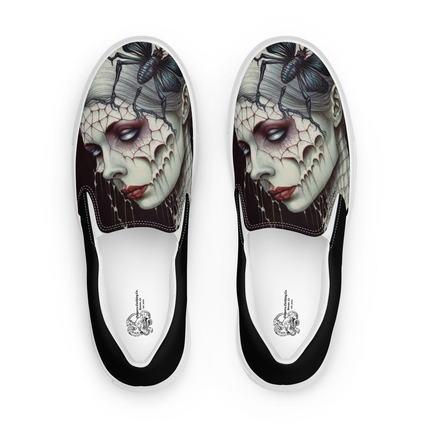 HANDMADE Gothic Beauty Men’s slip-on slides canvas shoes