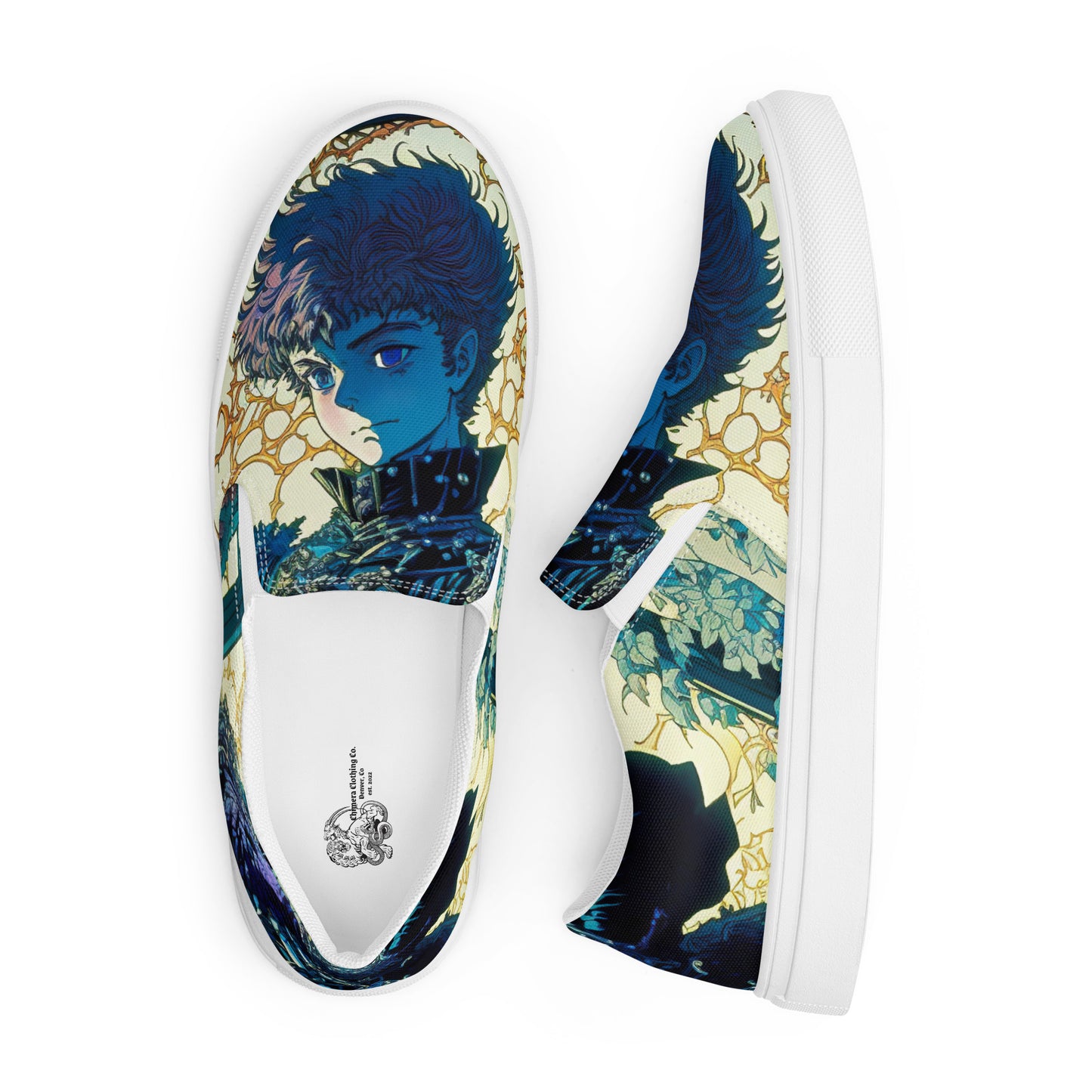 HANDMADE Anime Prince Men’s slip-on slides canvas shoes