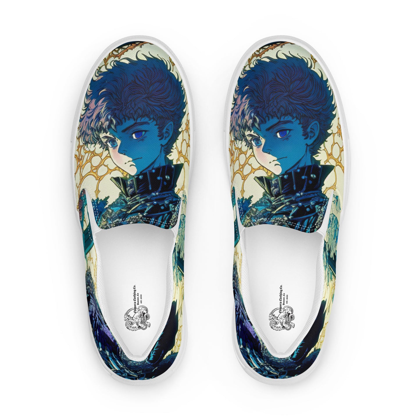 HANDMADE Anime Prince Men’s slip-on slides canvas shoes