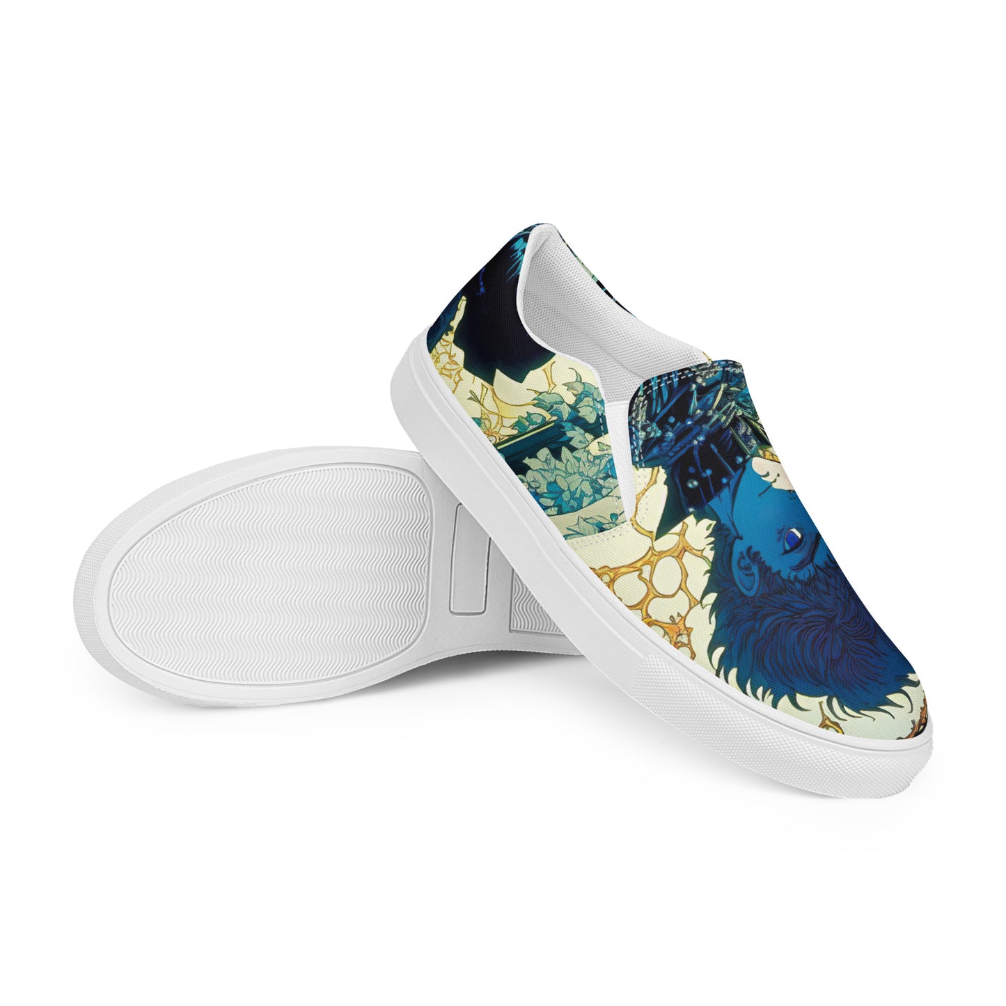 HANDMADE Anime Prince Men’s slip-on slides canvas shoes