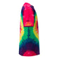 Mustache Sugar Skull Day of the Dead Oversized tie-dye Patch t-shirt