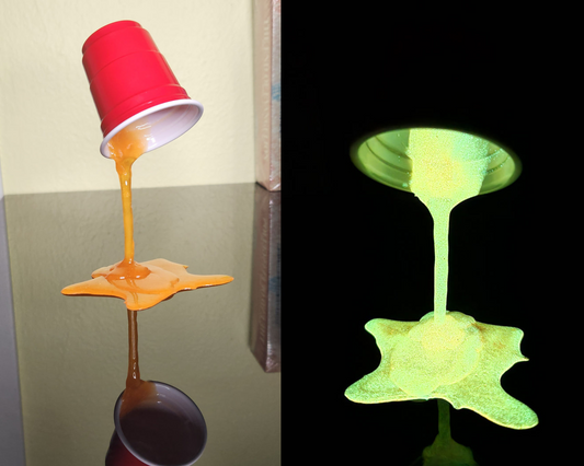 LIMITED EDITION Glow In the Dark Spilled Beer Resin art
