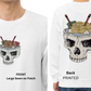 Ramen Noodle Skull Bowl Large Patch Unisex organic long sleeve sweatshirt
