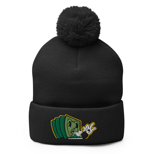 Lit and Rich Cash Smoke Pom-Pom Beanie Hat