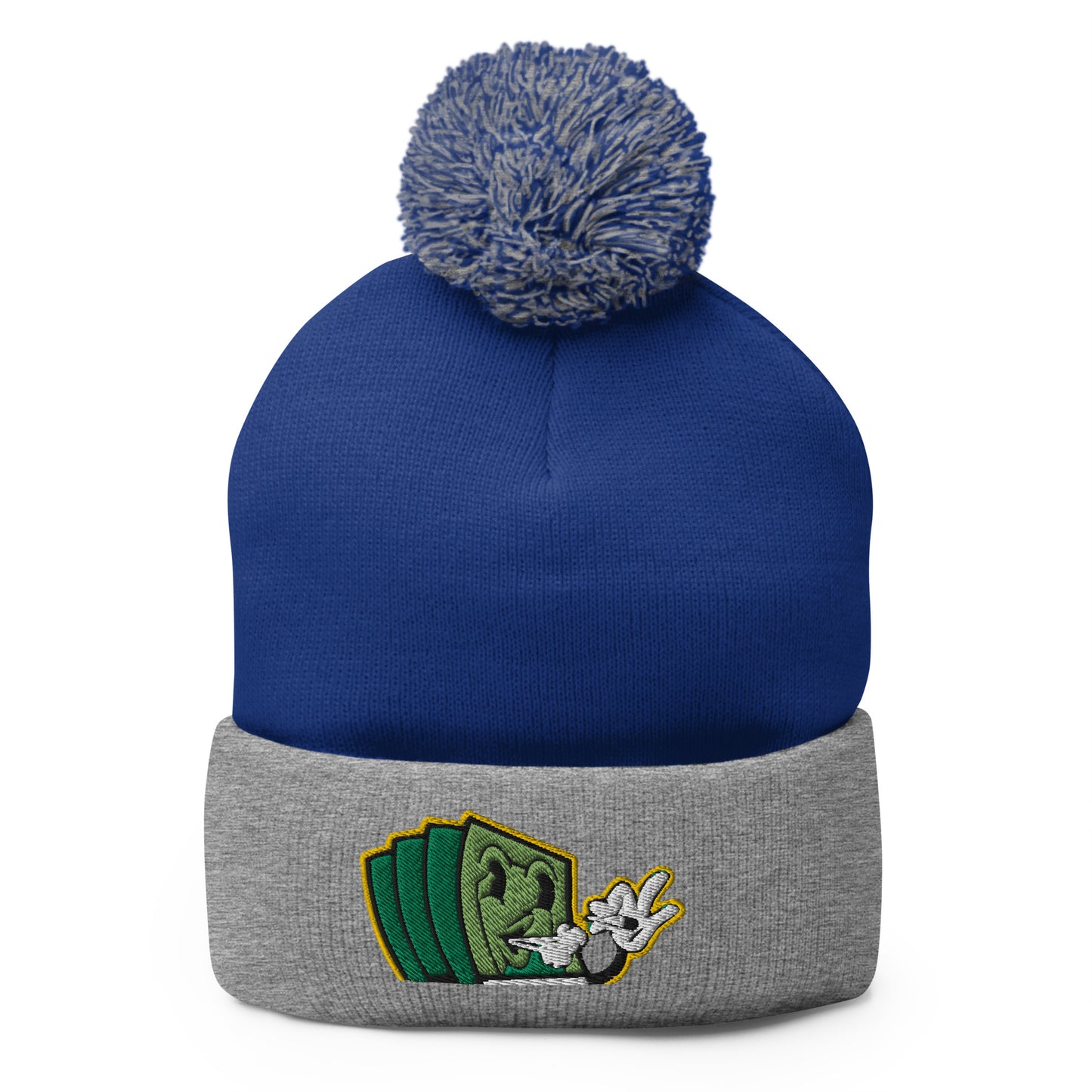 Lit and Rich Cash Smoke Pom-Pom Beanie Hat