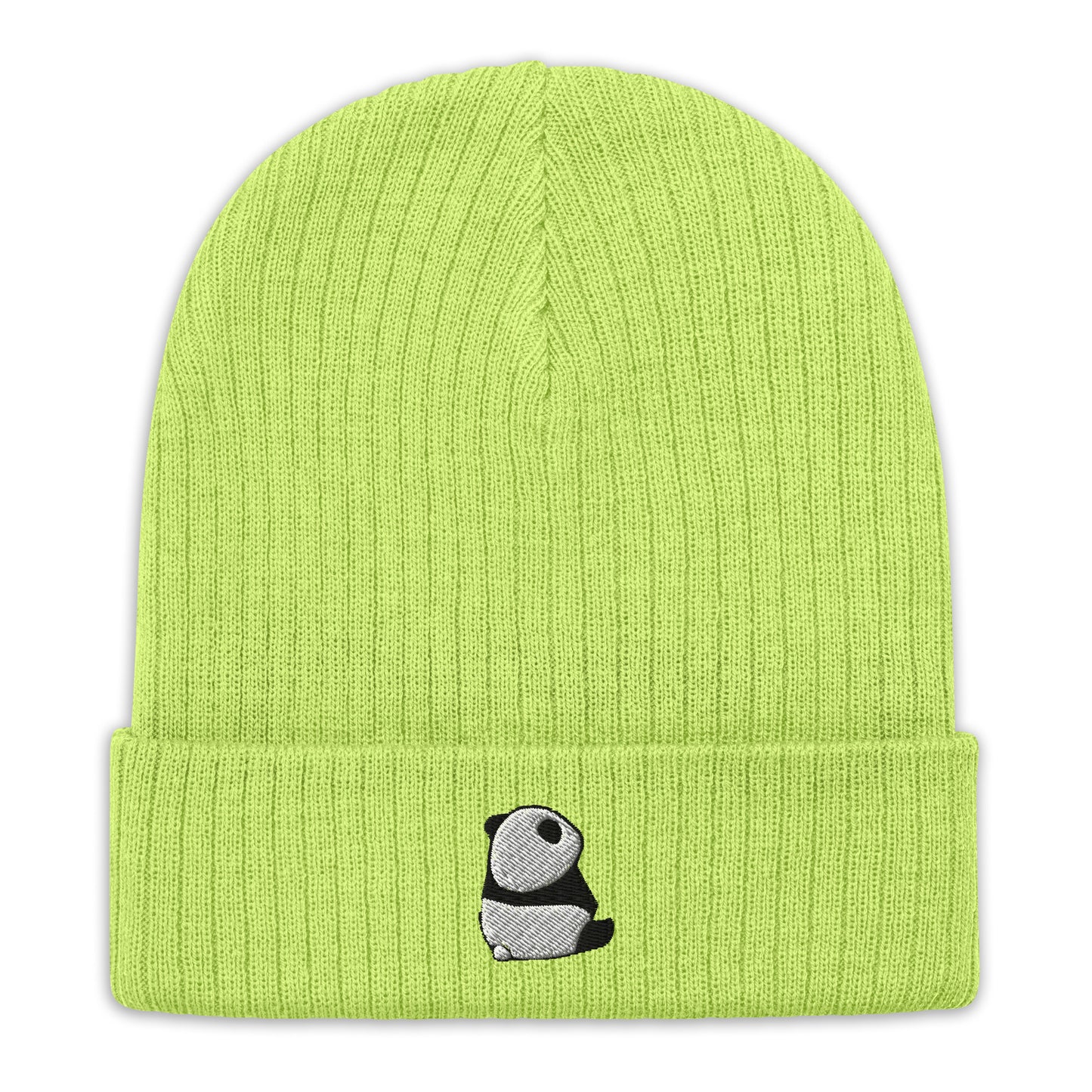 Panda Ribbed knit beanie Hat