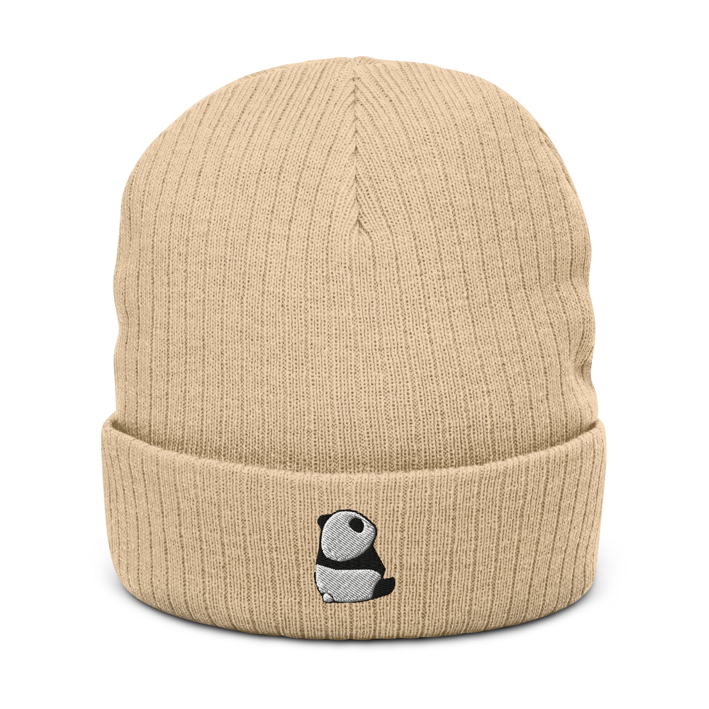 Panda Ribbed knit beanie Hat