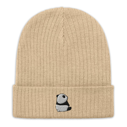 Panda Ribbed knit beanie Hat