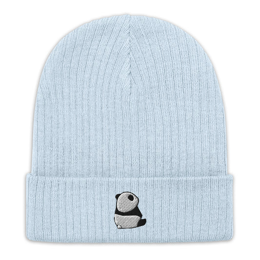 Panda Ribbed knit beanie Hat