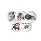 Handmade Opposum Set of pin buttons
