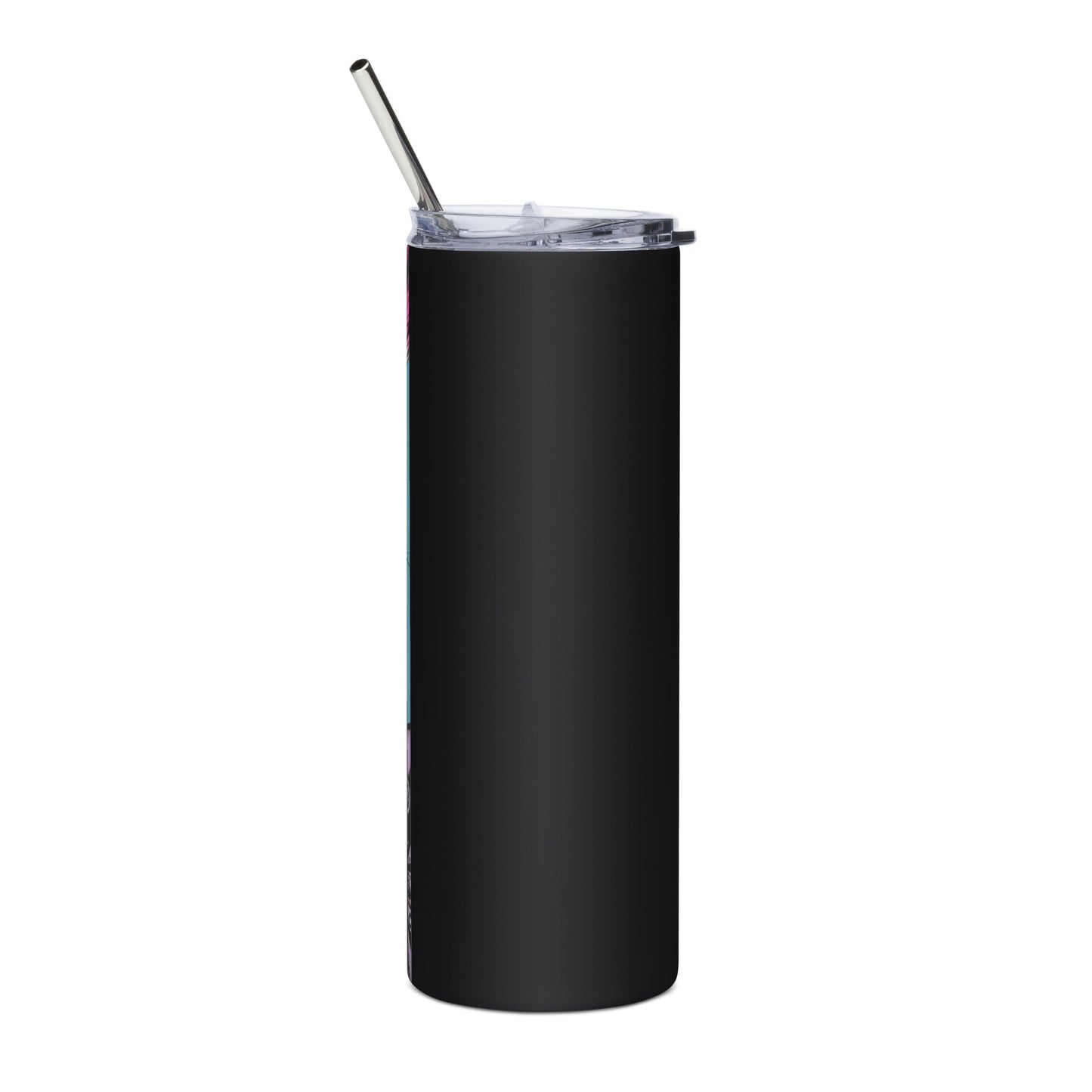 Punk Girl #1 Stainless steel tumbler cup with metal straw