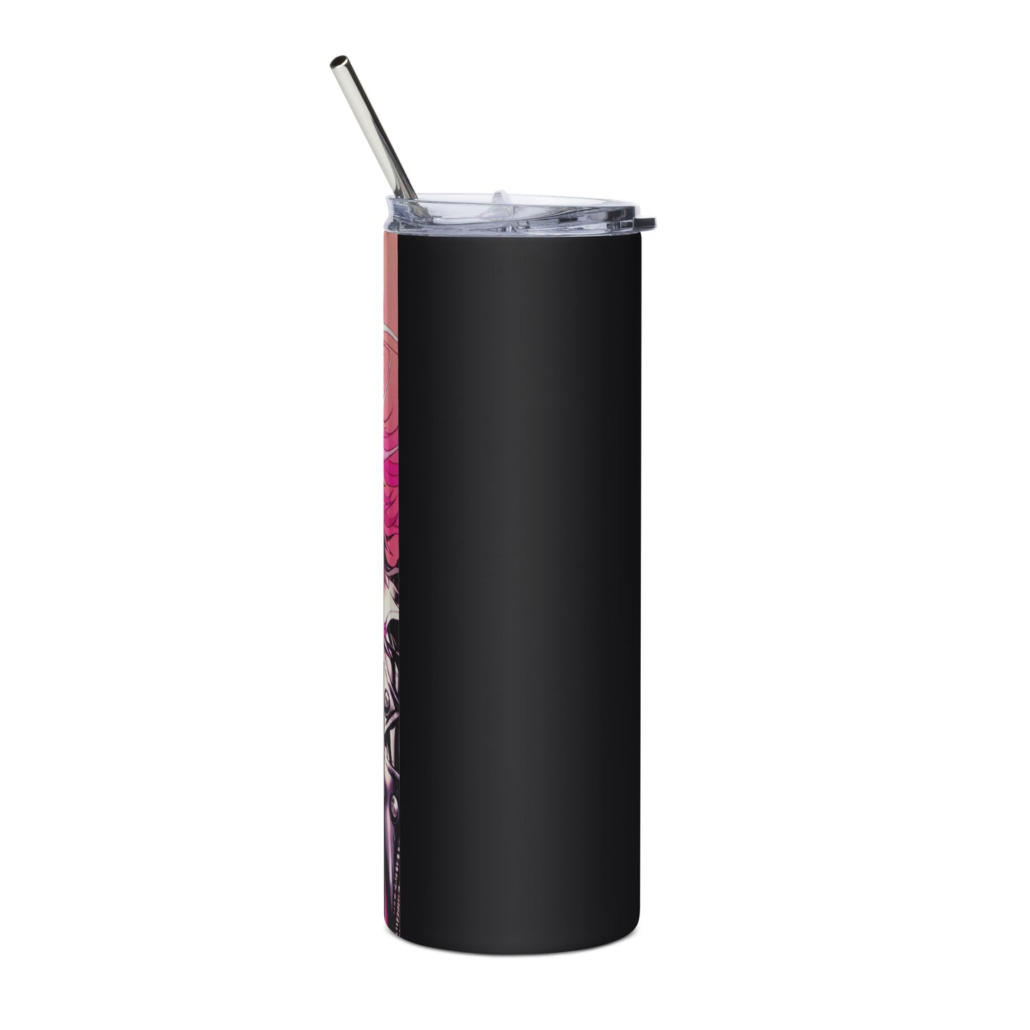 Punk Girl #4 Stainless steel tumbler with metal straw