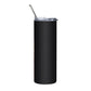 Beautiful Red Haired Soldier Stainless steel tumbler cup with metal straw