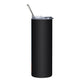 Astronaut Girl Stainless steel tumbler cup with metal straw