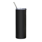 Rainbow Knight Stainless steel tumbler cup with metal straw