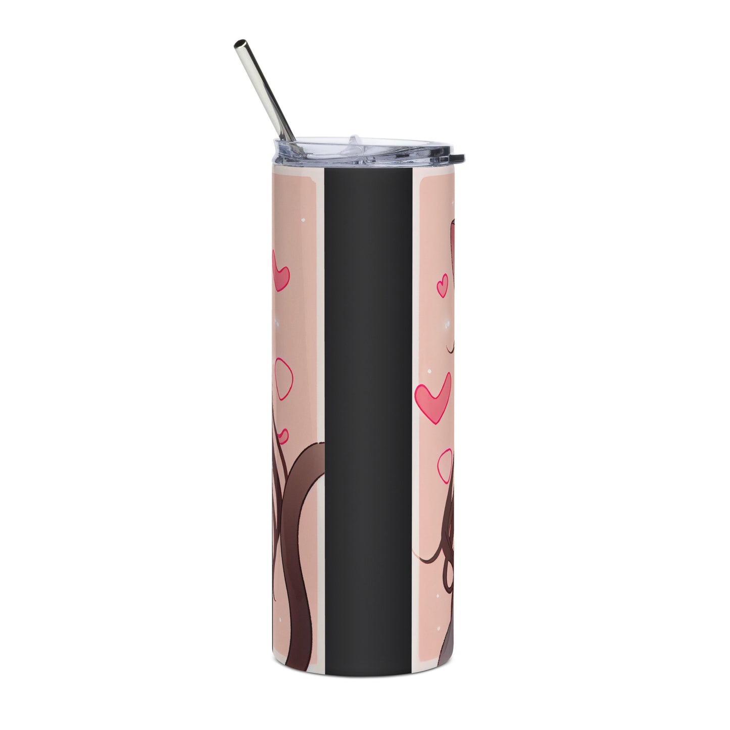 Anime Cat Girl #9 Stainless steel tumbler cup with metal straw