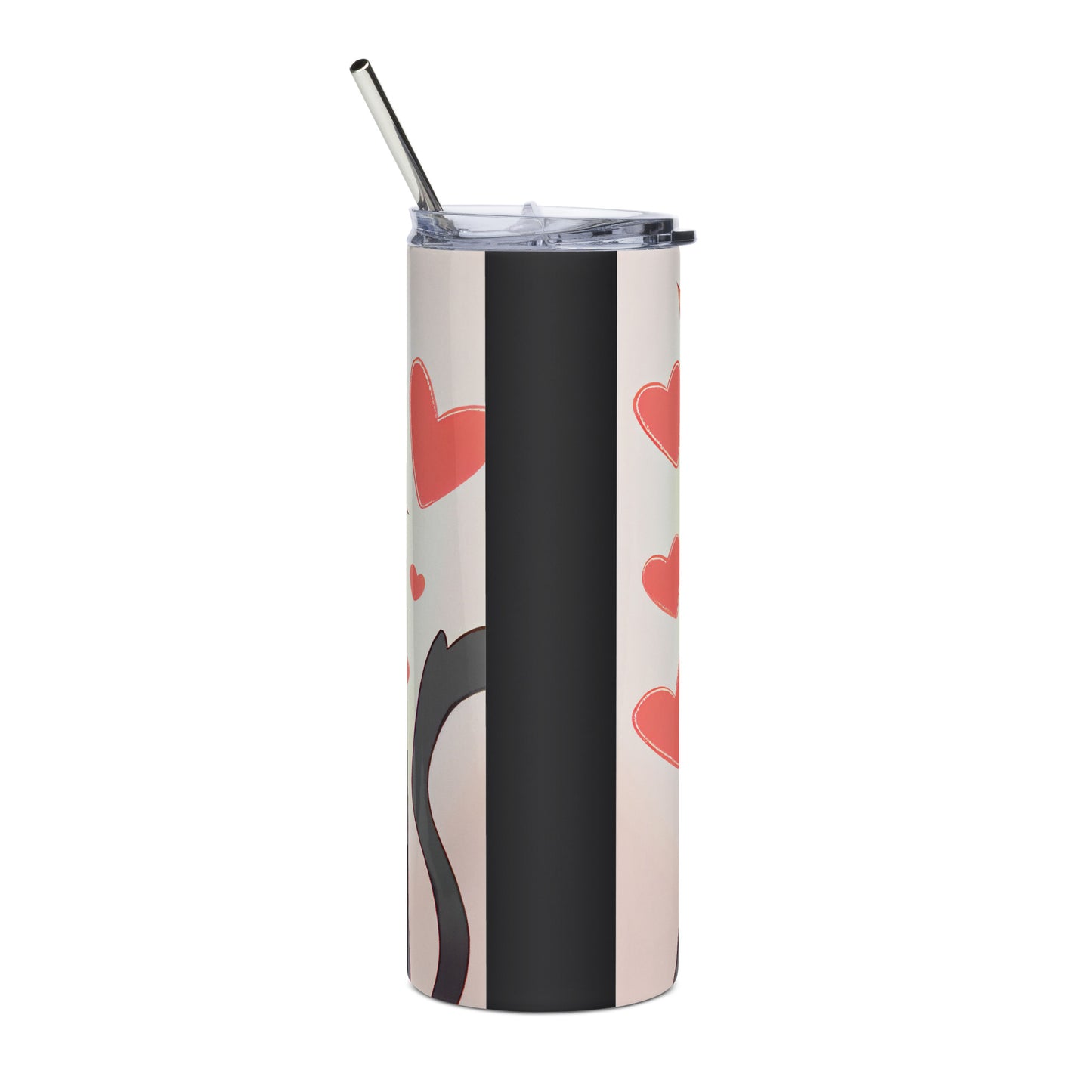 Anime Cat Girl #12 Stainless steel tumbler cup with metal straw