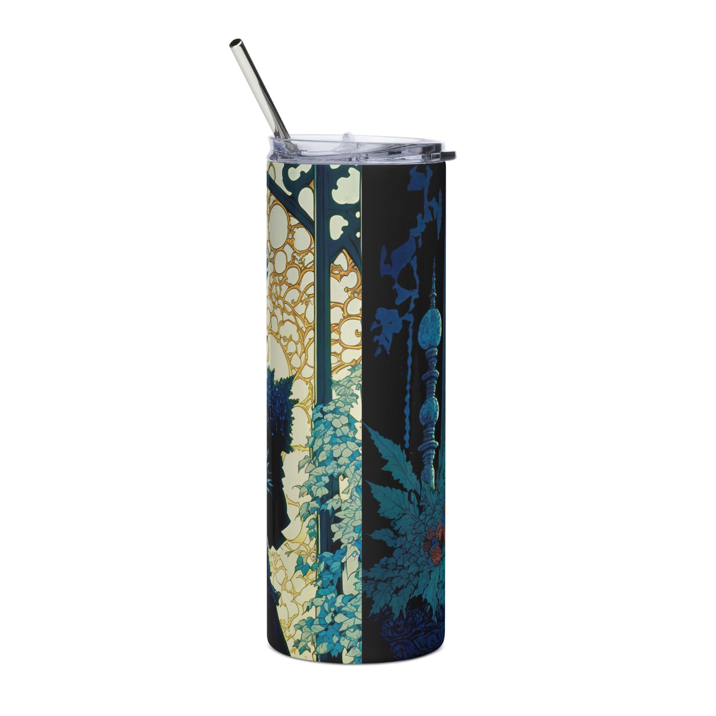 Anime Prince Stainless steel tumbler cup with metal straw