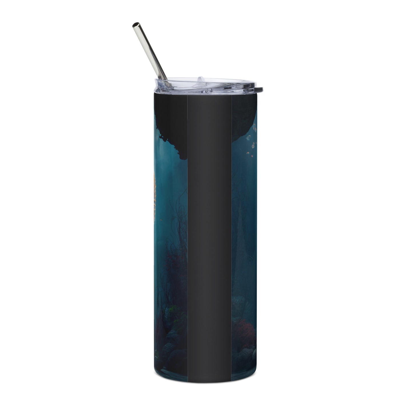 That's a Big Fish Stainless steel tumbler cup with metal straw