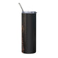 Steampunk Mario Stainless steel tumbler cup with metal straw
