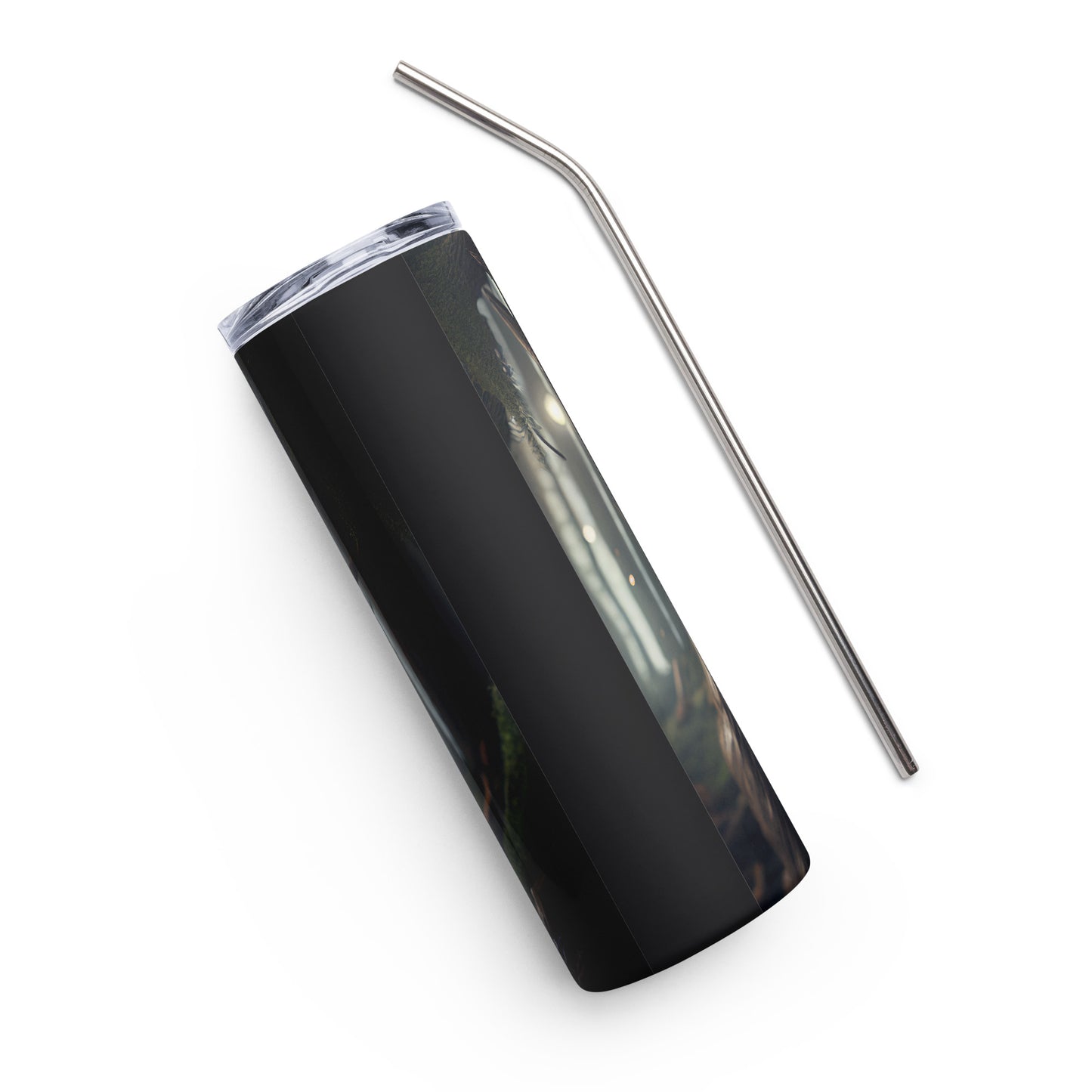 The Wendigo Stainless steel tumbler cup with metal straw