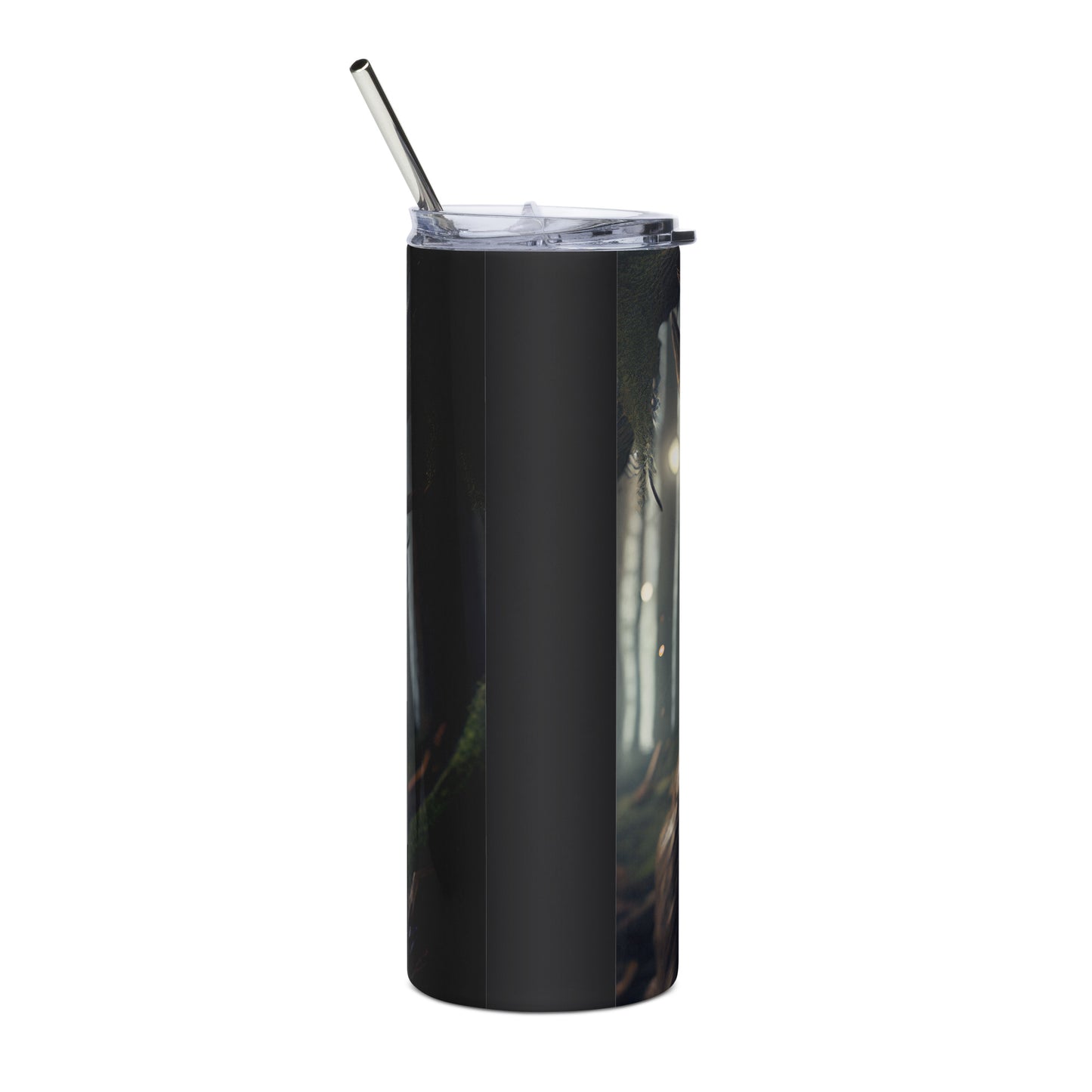 The Wendigo Stainless steel tumbler cup with metal straw