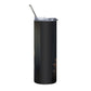 Steampunk Bowser Stainless steel tumbler cup with metal straw