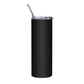 Sexy Pirate Woman Stainless steel tumbler cup with metal straw