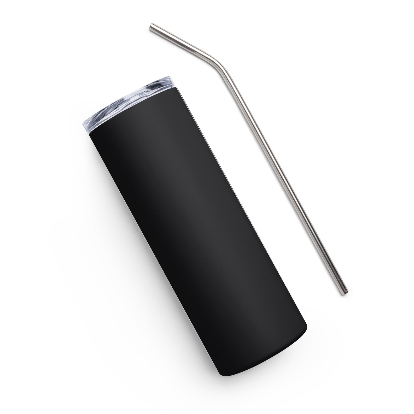 The Captain Stainless steel tumbler cup with metal straw