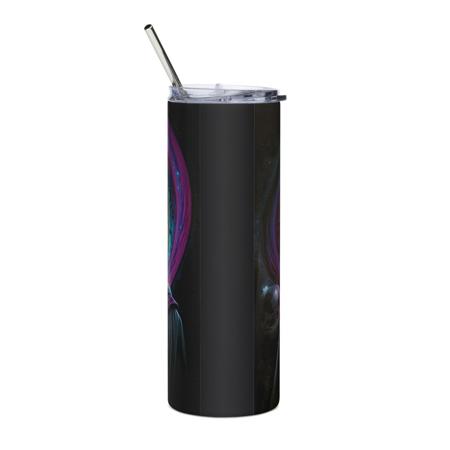 Mr. Spacehead Stainless steel tumbler cup with metal straw