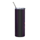 Samurai Knight Stainless steel tumbler cup with metal straw