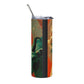 Devil Beauty #1 Stainless steel tumbler cup with metal straw