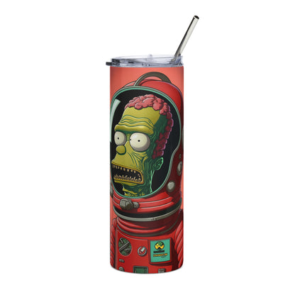 Space Lenny Stainless steel tumbler cup with metal straw