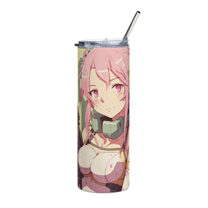 Anime Girl with Guns Stainless steel tumbler