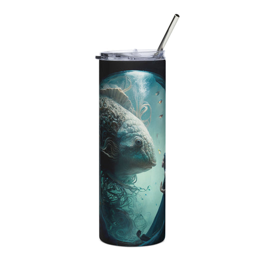 That's a Big Fish #2 Stainless steel tumbler cup with metal straw