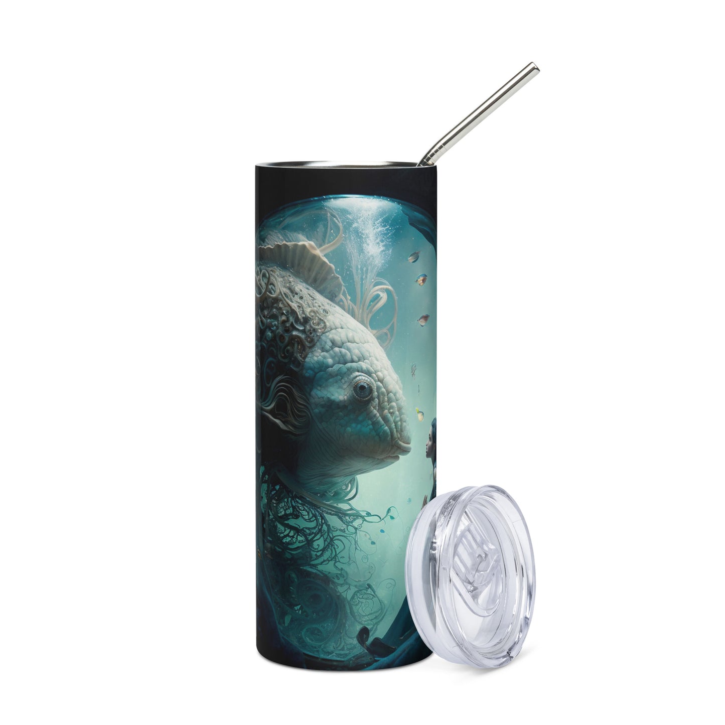 That's a Big Fish #2 Stainless steel tumbler cup with metal straw